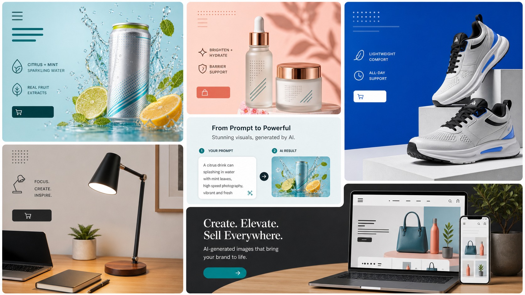 Ecommerce brand collage campaign visual