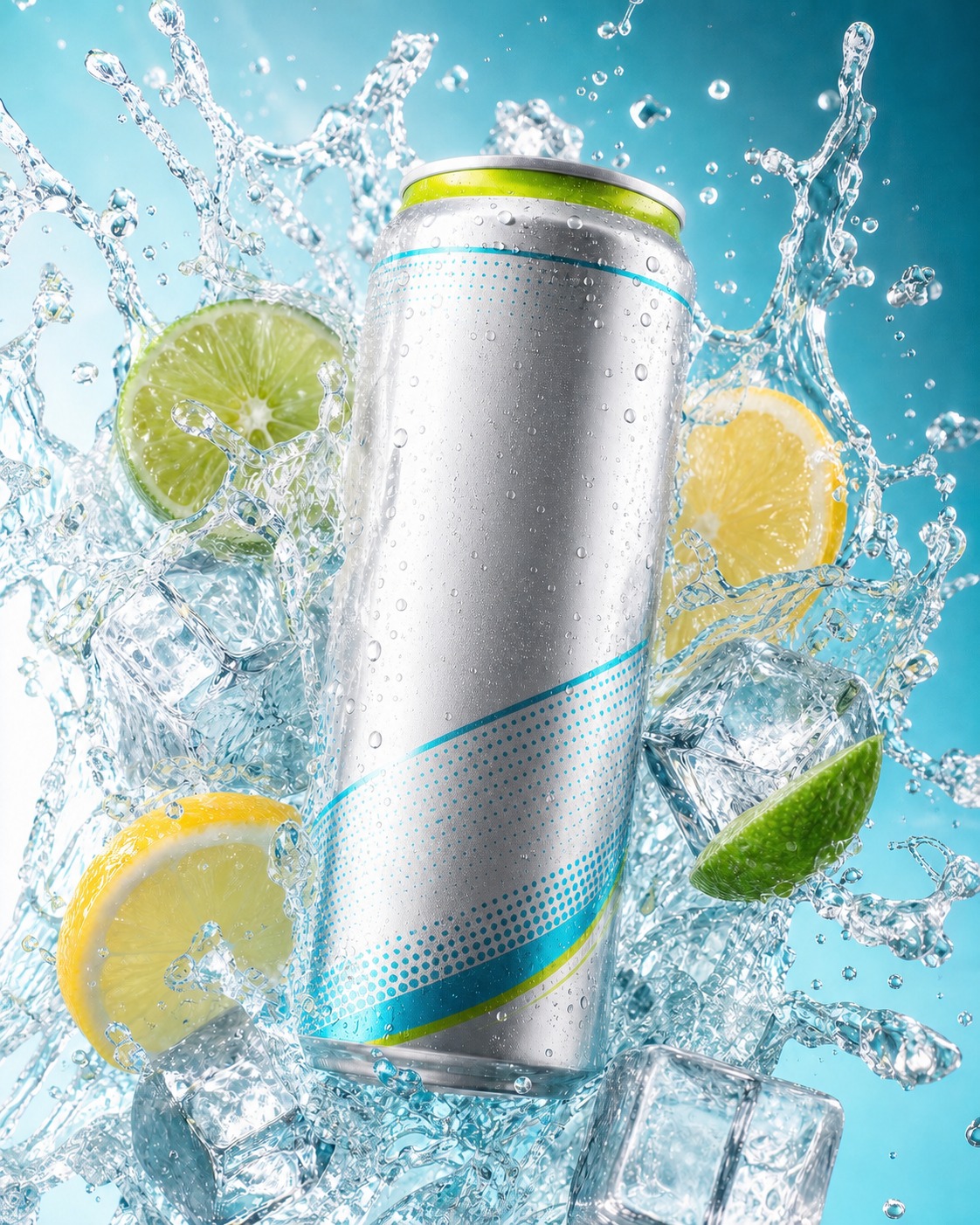 Sparkling drink ecommerce campaign visual